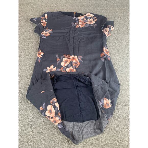 Vici Mini Dress Floral Gray Pink Wedding Guest Event Special Occasion Sz Medium - Picture 3 of 11